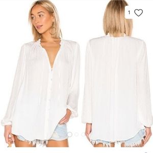 Show me your MuMu white button front blouse